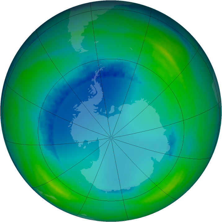 Ozone Map 1992-08-04